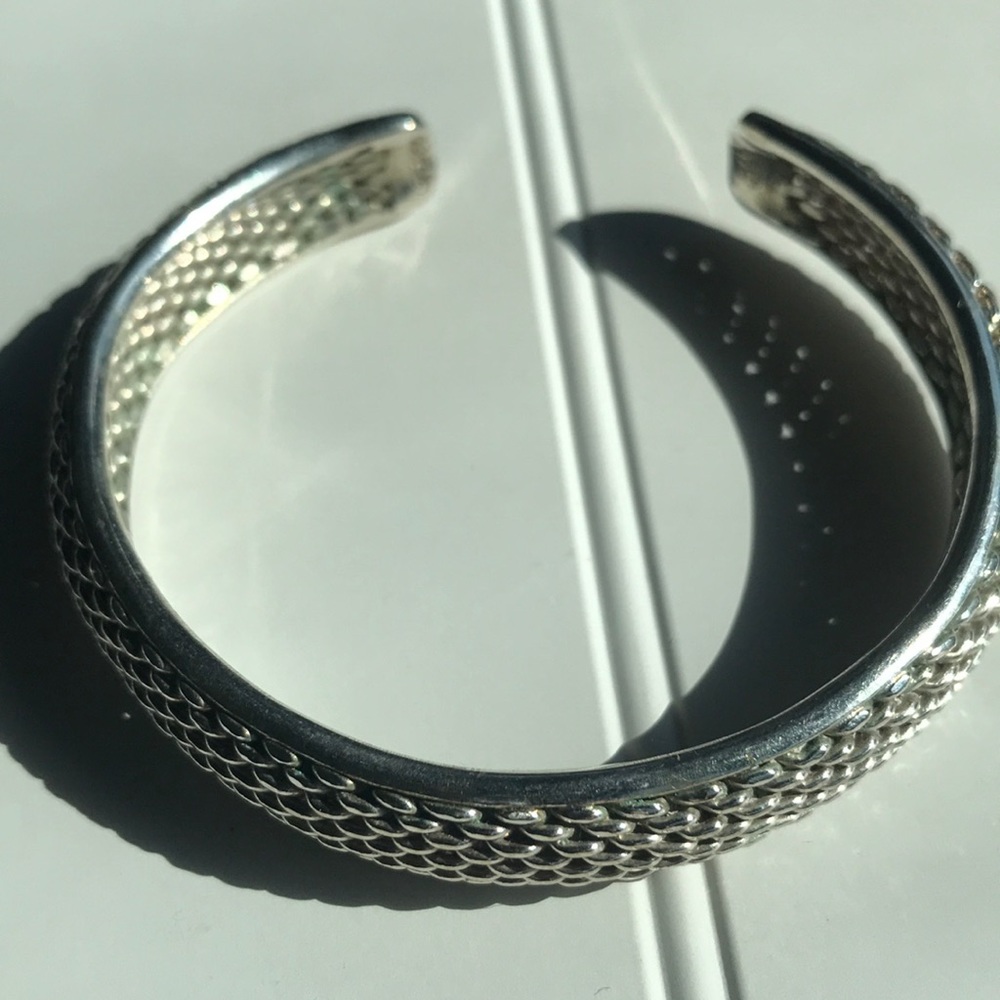 T&CO marked 925 silver braided bangle
